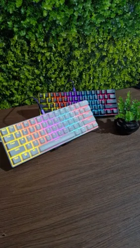 Teclado Mecânico AJAZZ NK61 60% RGB Hot-Swap Red Switch - Preto ou Branco