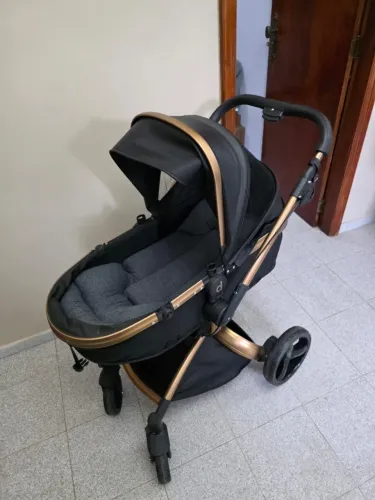 Carrinho de bebê Dzieco Vulkan + Cadeira de refeição Safety 1st