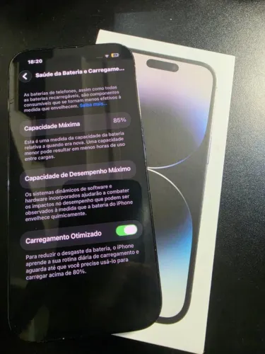 iPhone 14 Pro 256GB Space Black - bateria 85% com caixa