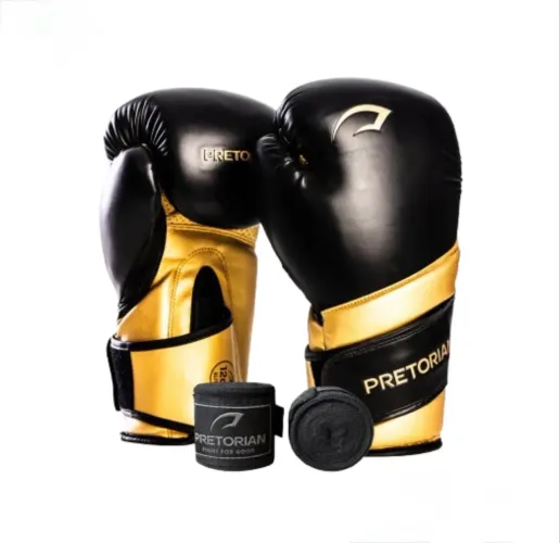 Luva de muay thai e boxe + bandagem tamanho 12 oz