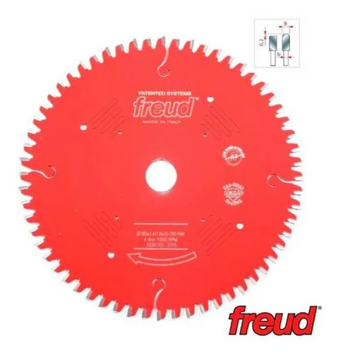 Disco de Serra Circular para Madeira 185mm x 20mm x 60 Dentes Freud LP67M 001P