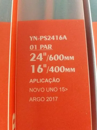 Palheta específicas novo uno 15 argo 2017