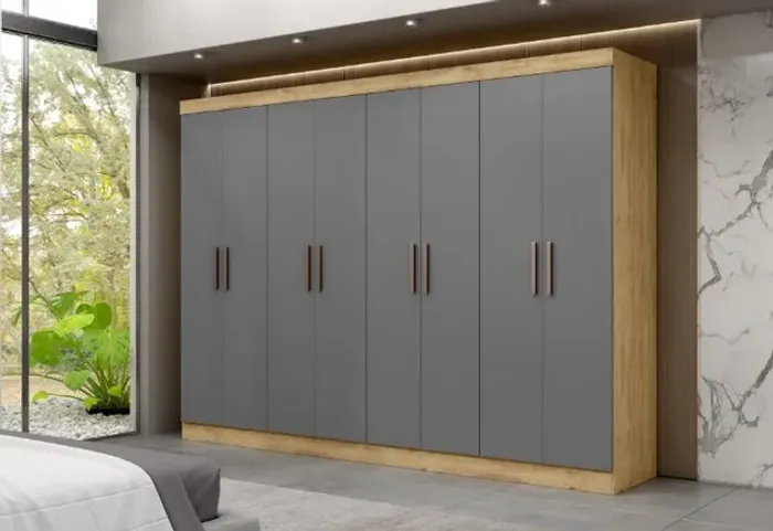 Guarda Roupa Casal Paris 8 portas 4 gavetas **nova direto da indústria***