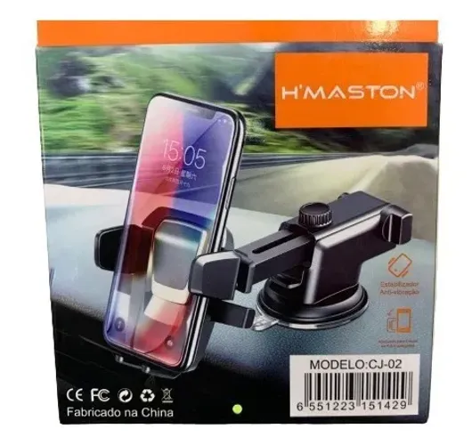 Suporte Veicular P/celular C/trava Automática Cj-02 H'maston