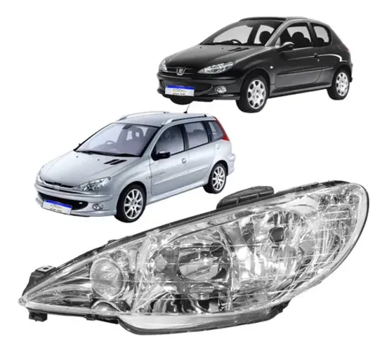 Farol Peugeot 206 2000 2001 2002 2003 2004 2005 2006 A 10 Le