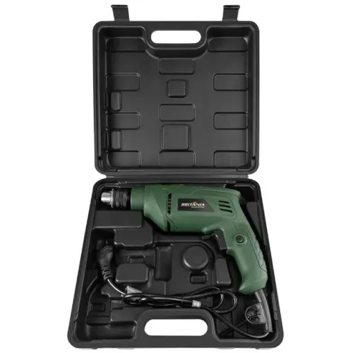 Furadeira Britânia Power Perform 650w de Impacto e Martelete 220v Reversão Rotação Maleta