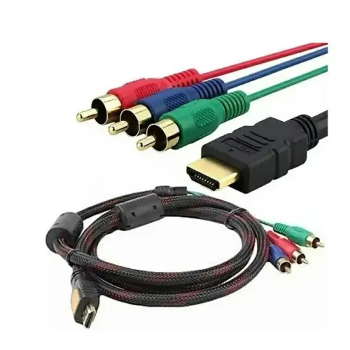 Cabo Adaptador Hdmi Macho Para 3 Rca,Conversor De Áudio E Vídeo Av Componente,1.5m