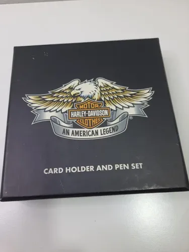 Porta Cartões e Caneta Harley Davidson - Original
