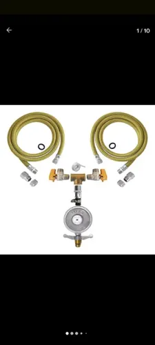 Kit duplo mangueiras gás 3 mt inox instalação cooktop forno