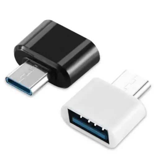 Adaptador otg USB 3.0 Femea para Tipo C 3.1 Macho (branco ou preto)