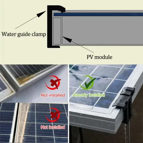 16pcs Painel Solar Clipes De Drenagem De Água Módulos 35mm Fotovoltaico