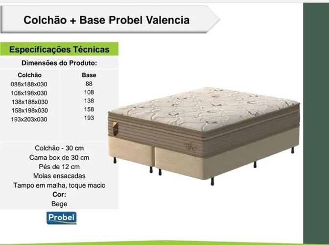 Box queen de 158x198x30cm novo probel 1499,00
