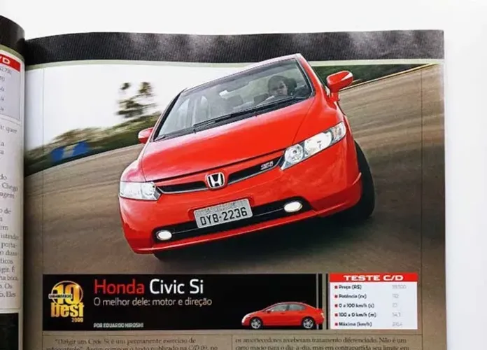 Revista Car and Driver - Honda Civic Si 2.0, Corvette, Hilux