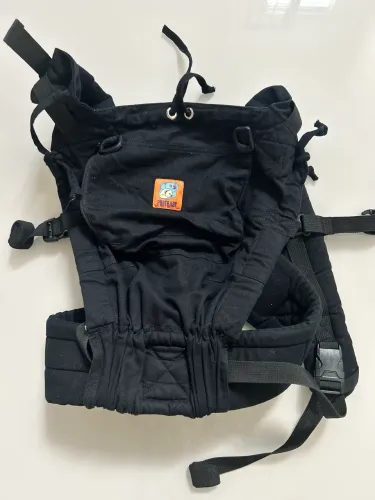 Sling Mochila Ajustável Bebê Colorful preta - Portbaby