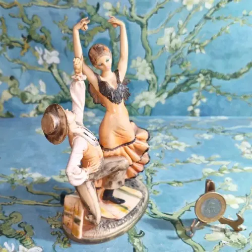  Dançarinos de flamenco, resina 17cm.Numerado e assinado Simonelli Depose Italy 725