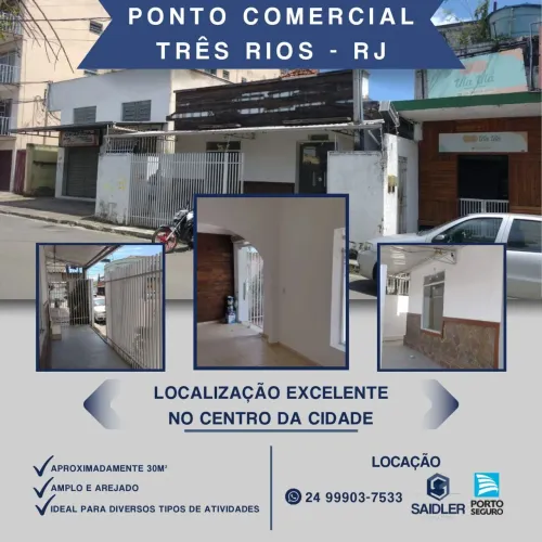 Ponto comercial no Centro de Três Rios RJ