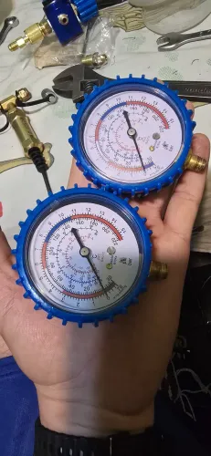 Maômetro de baixa R22 R407 R404A R134a máxima 220psi 15bar inHg 0-30 