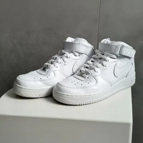 Tênis Nike Air Force 1 Mid Original | Cano Alto Branco | Masculino | Tam 42