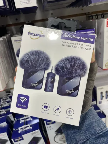 Microfone de lapela duplo 