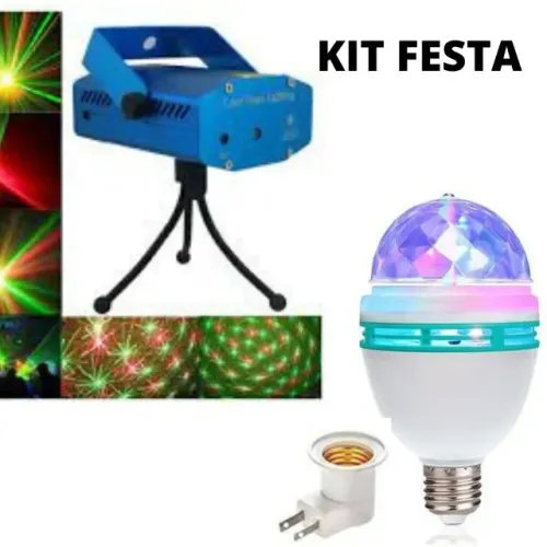 Kit Jogo de Luz Iluminação Led para Festa Eventos Boate Natal Ano Novo