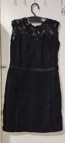 Vestido de festa com renda guipir 