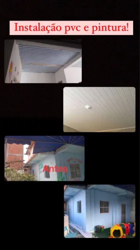 Instalação de pvc e pintura 