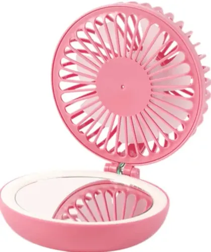 Mini Ventilado Com Espelho Para Maquiagem