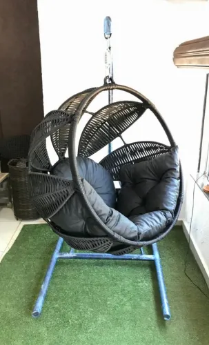 Balanço ninho Folha Alumínio e Corda náutica