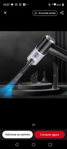 Aspirador de Pó Portátil para Limpeza de Carro e Casa - Novo