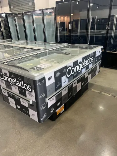 Ilha para congelados 2m com iluminação em led 568 litros 2 anos de garantia