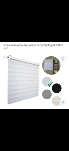 2 Persianas Zebra Double Vision 140x160cm
