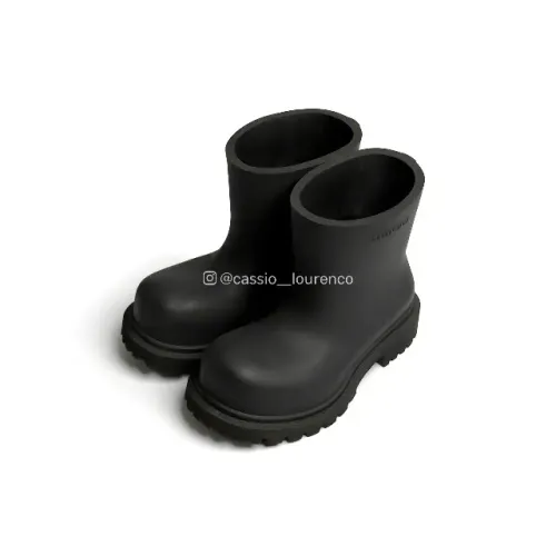 bota de eva balenciaga steroid bootie em preto