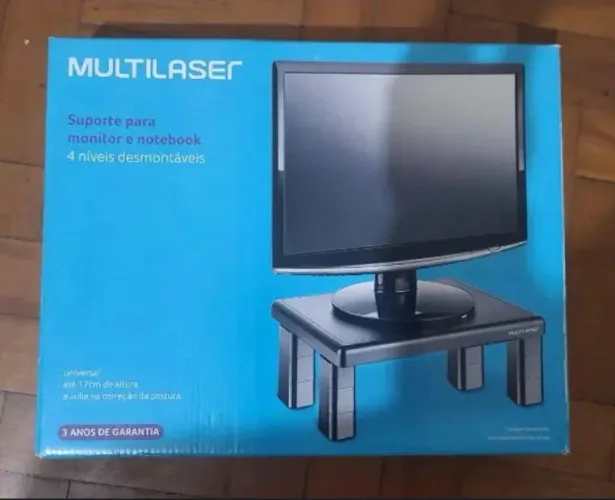 Suporte para Monitor e Notebook Multilaser - 4 Níveis Desmontáveis