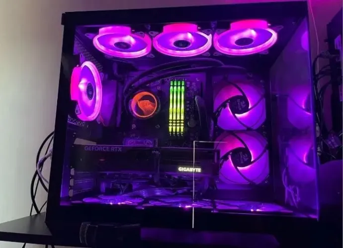 Pc gamer reyzen 7 5700x rtx 4060ti 8bg 32gb ran ssd 1tb monitor curvo 34 LG