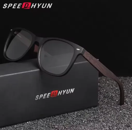 Oculos De Sol de Excelente Qualidade Proteção UVA UVB Armação em Madeira Casual Promoção