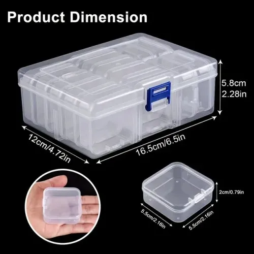 Organizador de plástico com divisórias 14pcs- Dimensões
