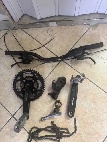 Kit de peças guidão passador pião cambio dianteiro e traseiro