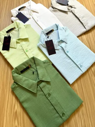 Camisa Botão Texturizada