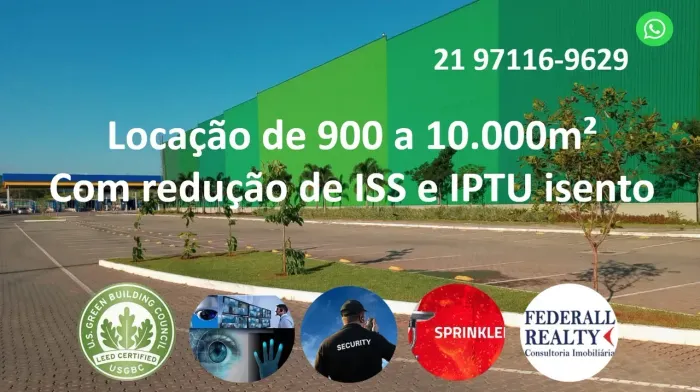 Aluguel de galpão com 1.838m² em  Queimados, Rio de Janeiro, RJ