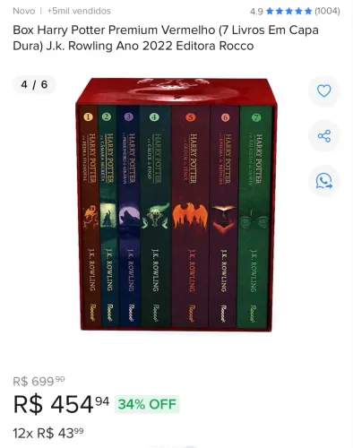 Vendo box do harry potter nunca lido, ou usado 
