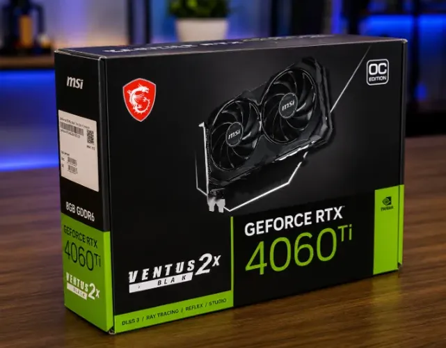 Placa de Vídeo MSI Ventus 2X Black OC 8GB GeForce RTX4060 GDDR6