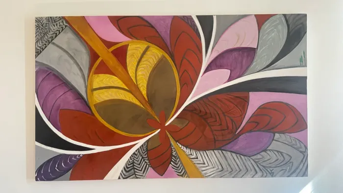 Lindo quadro pintado a mão