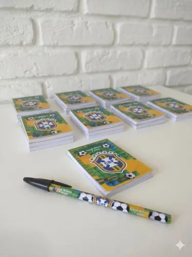 Mini blocos personalizados seleção brasileira