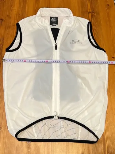colete oakley windbreaker endurance branco performance fit ciclismo novo