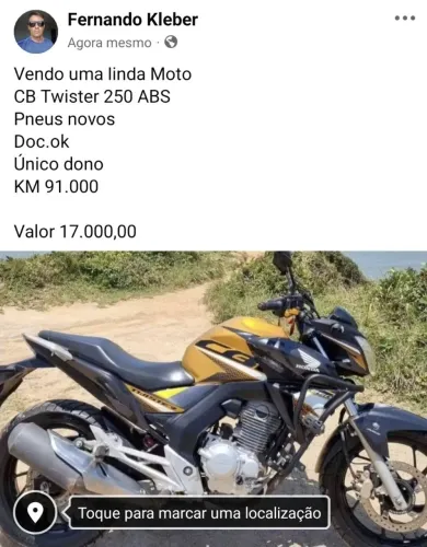 Linda moto cb twister 250 abs