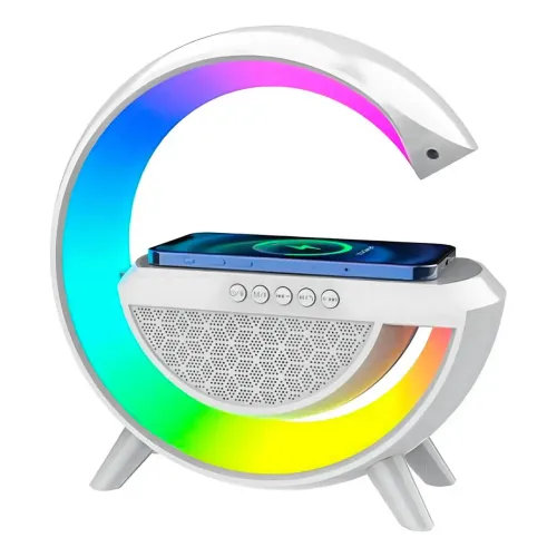 Caixa De Som Carregador E Luminária G Speaker Smart Station