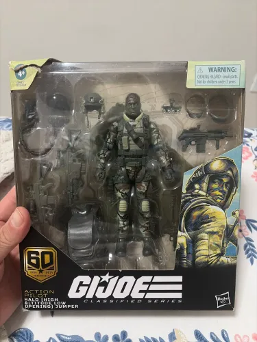 Action figure 60° anos G.I Joe Classified séries, action pilot Halo Hasbor, importado