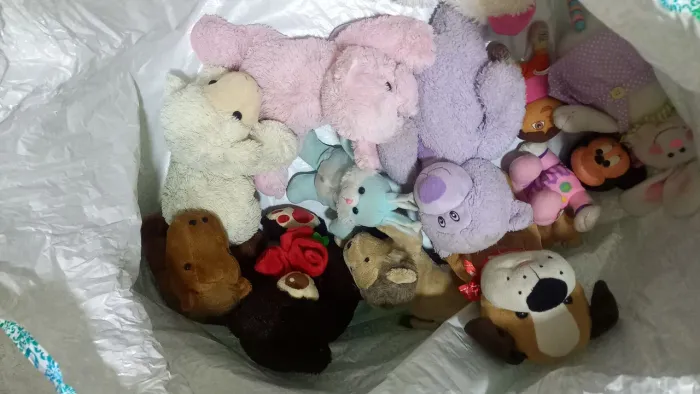 Pelúcias de ótima qualidade pra máquina excelente qualidade,urso,cachorro,ovelha,burrinho