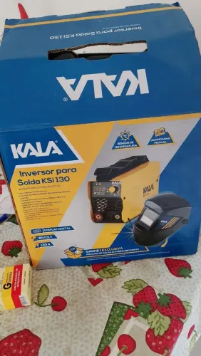 Máquina de solda elétrica bivolt 13a com máscara Kala