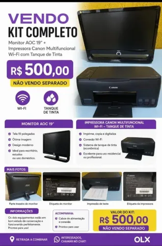 VENDO MONITOR/IMPRESSORA 